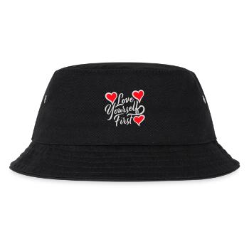 Love Yourself First Self-Love Self-Care - Kids’ Bucket Hat - black - Front