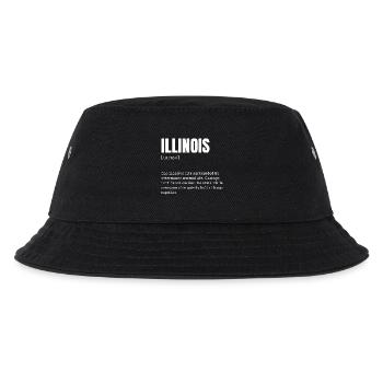 Illinois Stil: Chicago Selbstbewusst - Kinder Bucket Hat - Schwarz - Vorne