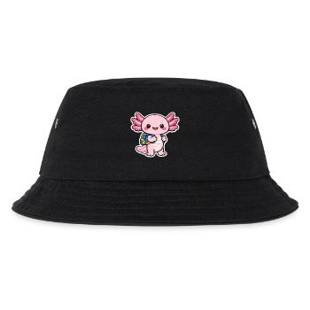 Kuscheliger axolotl - Kinder Bucket Hat - Schwarz - Vorne