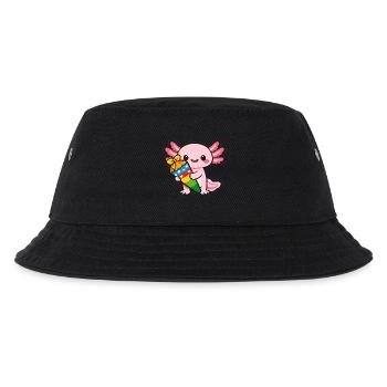 Dragon de Kawaii avec un axolotl de feux d’artifice - Bob Enfant - noir - Devant