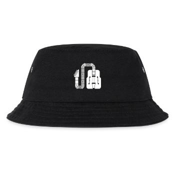 Abstract Shape Retro-Gitarre - Kinder Bucket Hat - Schwarz - Vorne