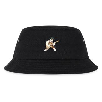 Gitarreheld im Vintage Look Outfit - Kinder Bucket Hat - Schwarz - Vorne