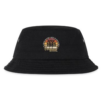 April 1981 Geburtstagsgeschenk - Kinder Bucket Hat - Schwarz - Vorne