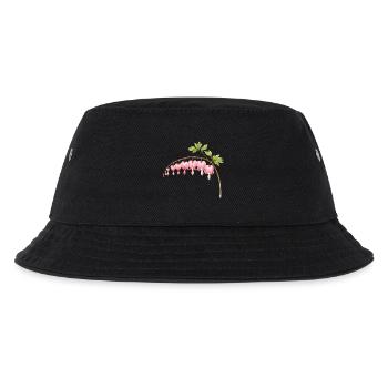 Tränendes Herz Rosa Frühlingsblume  - Kinder Bucket Hat - Schwarz - Vorne