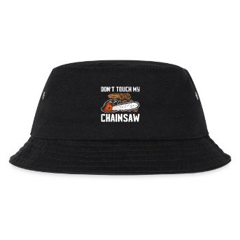 Don't touch my chainsaw woodcutter making - Kids’ Bucket Hat - black - Front
