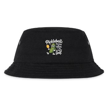 Pickleball Spieler Too Lazy For Tennis Pickleball - Kinder Bucket Hat - Schwarz - Vorne