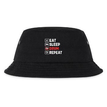 Schlagzeug Schlagzeuger Drumsticks - Kinder Bucket Hat - Schwarz - Vorne
