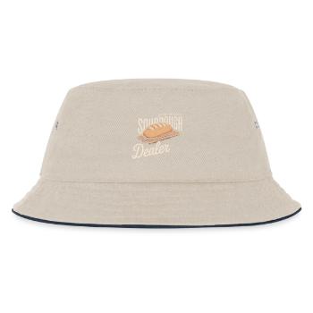 Lokales Logo des Sauerteighändlers - Kinder Bucket Hat - Natur/Navy - Vorne