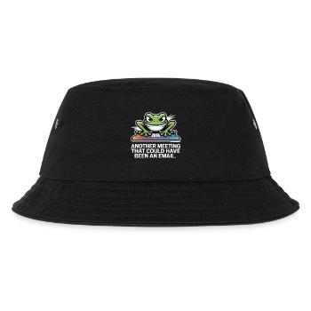 Frosch Tastatur Meme – Meeting statt E-Mail - Kinder Bucket Hat - Schwarz - Vorne