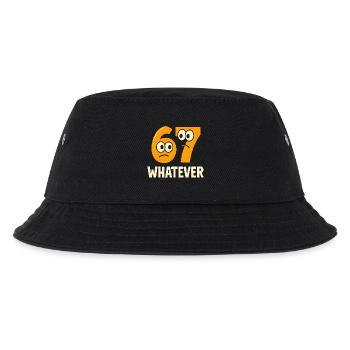 Six Seven Whatever Italian Brainrot Humor Meme  - Kinder Bucket Hat - Schwarz - Vorne