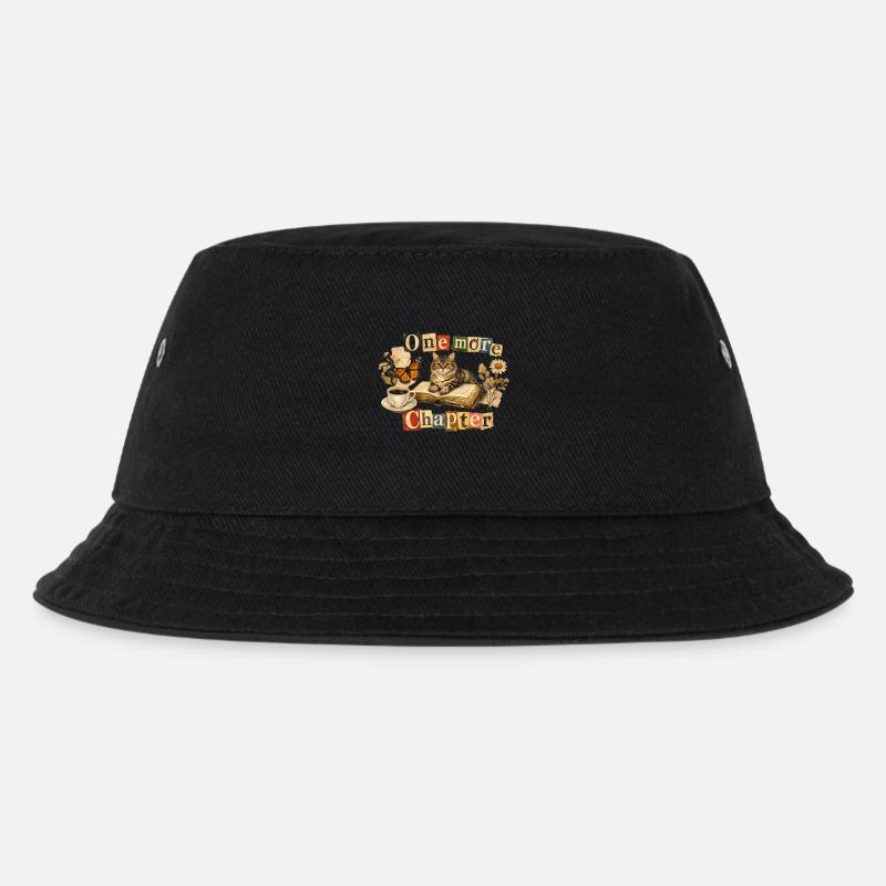 One More Chapter - Cozy Reading Cat - Kinder Bucket Hat - Schwarz