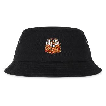 Cheat Day Pizza GYM Body Building Nutrition Funny - Kids’ Bucket Hat - black - Front
