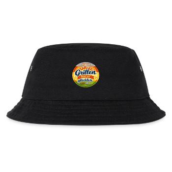 Grillen macht glücklich – Feuer & Grillkunst - Kinder Bucket Hat - Schwarz - Vorne
