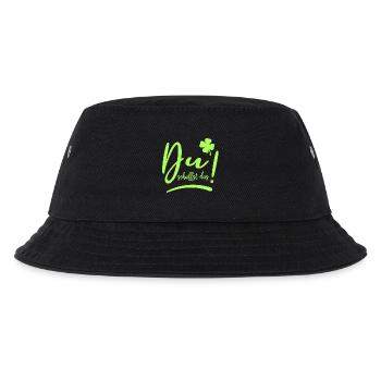 Du schaffst das! Glücksbringer Mutmacher neon - Kinder Bucket Hat - Schwarz - Vorne