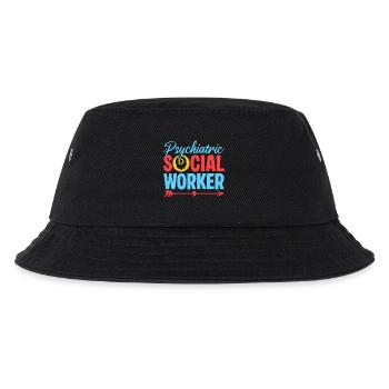 Social Worker Quote Psychiatric Social Work - Kinder Bucket Hat - Schwarz - Vorne