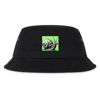 Schnecke - Kinder Bucket Hat - Schwarz - Vorne