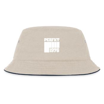 Einzigartig 1976 - Kinder Bucket Hat - Natur/Navy - Vorne