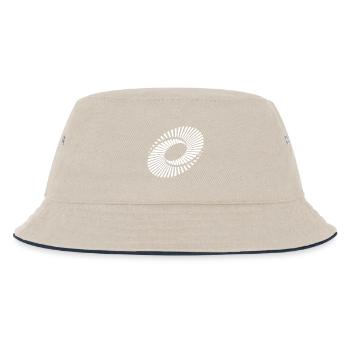 Radial Ring Spiral - Kids’ Bucket Hat - ecru/navy - Front