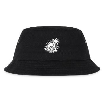 Palme Strand Ozean - Kinder Bucket Hat - Schwarz - Vorne