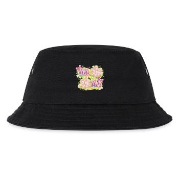 MAMA Magische Blumen & Rosa Schleifen | Retro Chic - Kinder Bucket Hat - Schwarz - Vorne