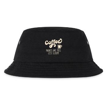 Kaffee macht mich weniger schläfrig lustiger Kaffee Liebe - Kinder Bucket Hat - Schwarz - Vorne