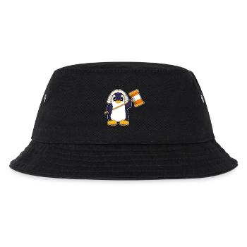 Pinguin Richter Richterhammer - Kinder Bucket Hat - Schwarz - Vorne