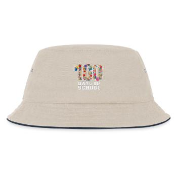 100 Days Classroom School Supplies Student Pride - Kids’ Bucket Hat - ecru/navy - Front