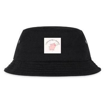 I think my pig is whistling - Kinder Bucket Hat - Schwarz - Vorne