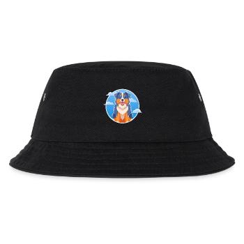 Australian Shepherd (Comic) - Kinder Bucket Hat - Schwarz - Vorne