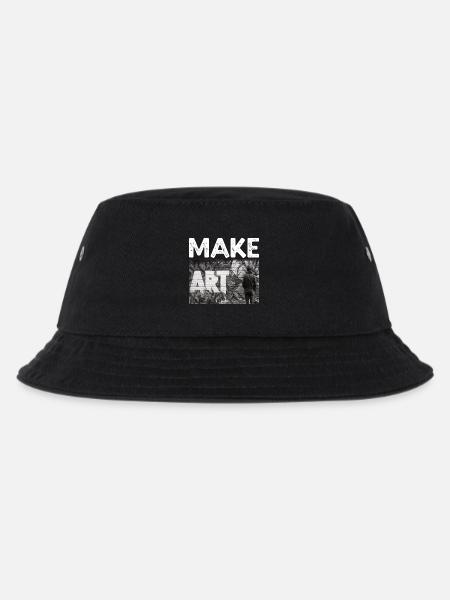 Make Art - Kinder Bucket Hat - Schwarz