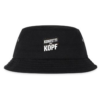 Konfetti Im Kopf Karneval Fasching Alaaf Kostüm - Kinder Bucket Hat - Schwarz - Vorne