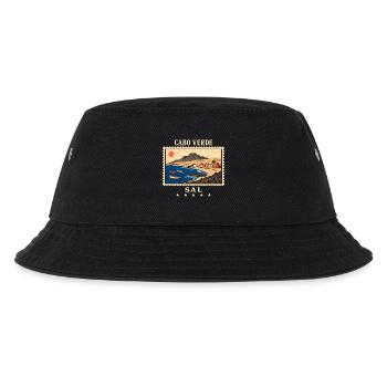 Kap Verde Sal Vintage Reisemarke - Kinder Bucket Hat - Schwarz - Vorne