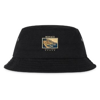 Monaco Monte-Carlo Vintage Reisemarke - Kinder Bucket Hat - Schwarz - Vorne