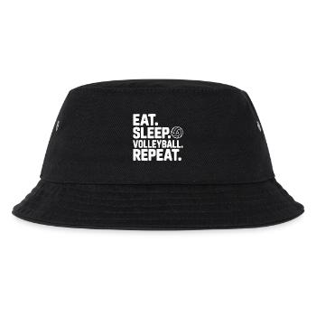 Iss. Schlaf. Volleyball. Wiederholen. - Kinder Bucket Hat - Schwarz - Vorne