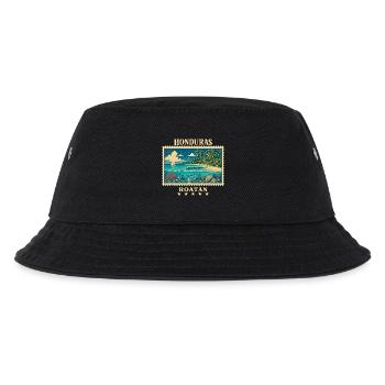 Honduras Roatán Vintage Reisemarke - Kinder Bucket Hat - Schwarz - Vorne