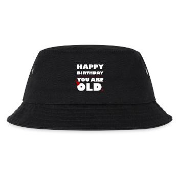 HAPPY BIRTHDAY YOU ARE OLD - BLANC - Bob Enfant - noir - Devant