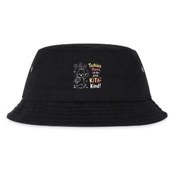 Kita Kind Bunny Abschied Motiv - Kinder Bucket Hat - Schwarz - Vorne