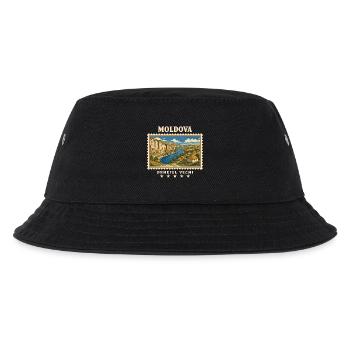 Moldau Orheiul Vechi Vintage Reisemarke - Kinder Bucket Hat - Schwarz - Vorne