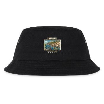 Portugal Câmara de Lobos Vintage Reisemarke - Kinder Bucket Hat - Schwarz - Vorne
