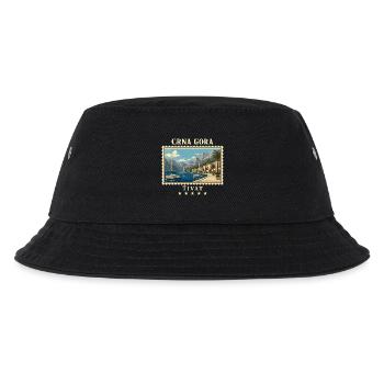 Montenegro Tivat Vintage Reisemarke - Kinder Bucket Hat - Schwarz - Vorne