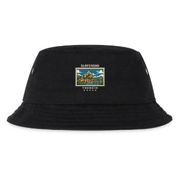 Slowakei Trenčín Vintage Reisemarke - Kinder Bucket Hat - Schwarz - Vorne