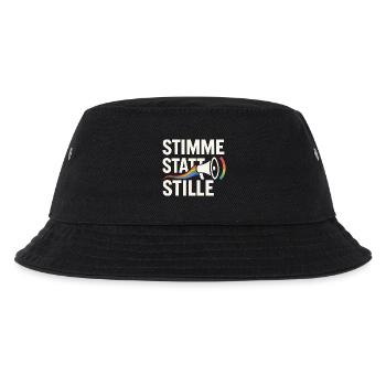Stimme statt Stille Pride Statement Vielfalt - Kinder Bucket Hat - Schwarz - Vorne