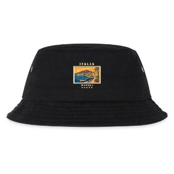 Italien Neapel Vintage Reisemarke - Kinder Bucket Hat - Schwarz - Vorne