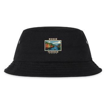 Norwegen Trondheim Vintage Reisemarke - Kinder Bucket Hat - Schwarz - Vorne
