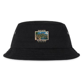 Bulgarien Veliko Tarnovo Vintage Reisemarke - Kinder Bucket Hat - Schwarz - Vorne