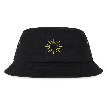 Niedliche lächelnde Sonne – Doodle - Kinder Bucket Hat - Schwarz - Vorne