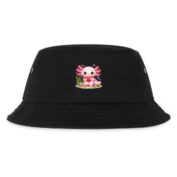 Axolotl - Kinder Bucket Hat - Schwarz - Vorne