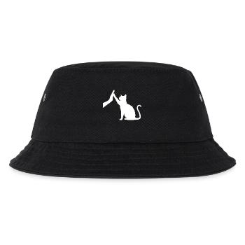 Silhouette Katzengrafik Lustige High Five Katzenbesitzer - Kinder Bucket Hat - Schwarz - Vorne