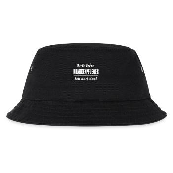 Ich bin Krankenpfleger, ich darf das! - Kinder Bucket Hat - Schwarz - Vorne