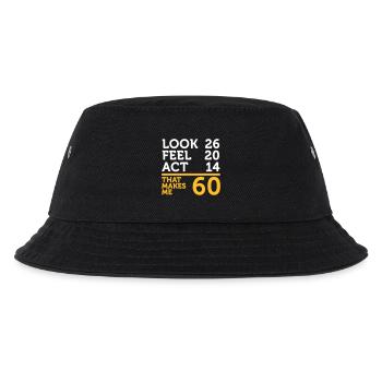 Ich bin 60 Jahre alt, aber ich kann noch klettern! - Kinder Bucket Hat - Schwarz - Vorne
